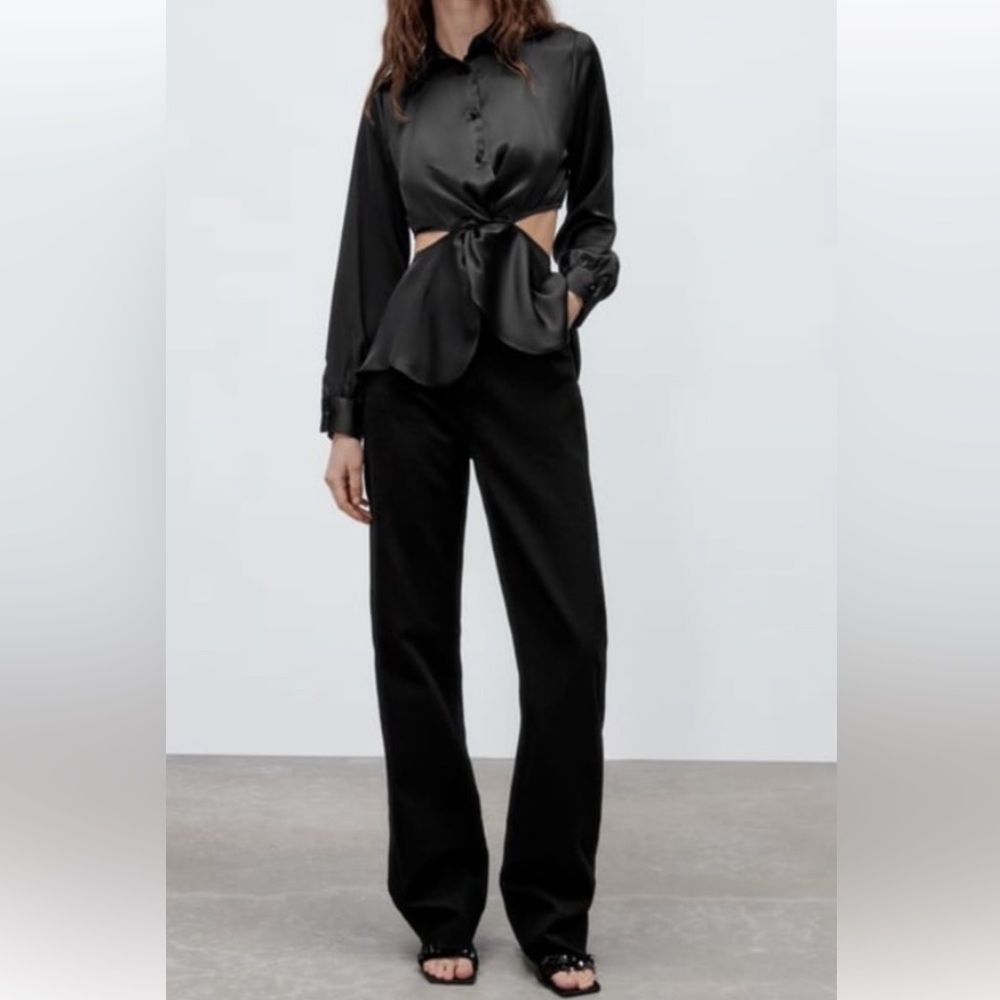 Zara Black button up Jeans